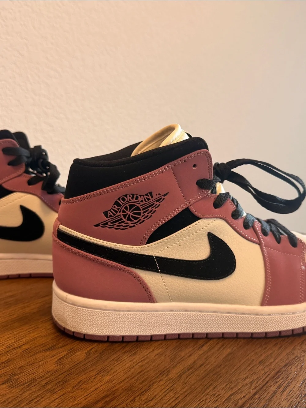 Jordan Men’s/Women’s High-Top Sneakers in Pink Black Cream
